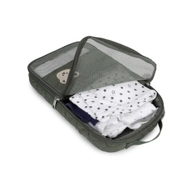 Baby Diaper Bag Organizer Pouches - 2 Pack Waterproof Pod Hanging Diaper Bag Cute Bear Mesh Bag Reusable, Washable or Baby Cloth Diapers (Green&Pink)