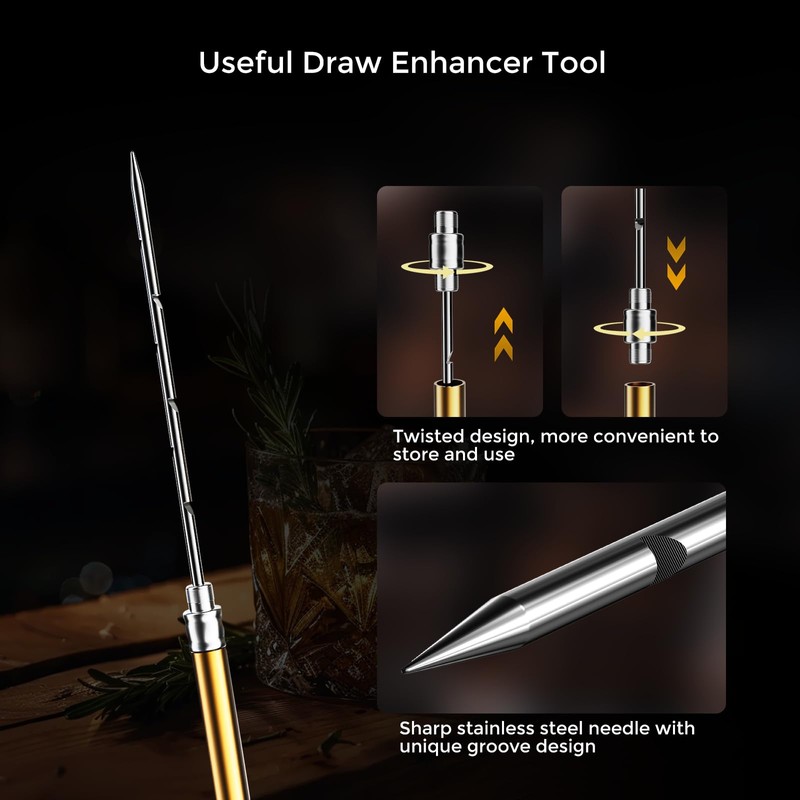 Triple Jet Torch Lighter with Guillotine Cutter, Draw Enhancer Tool,