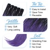24in 10 PCS Straight Clip in Dreadlock Extensions Black to
