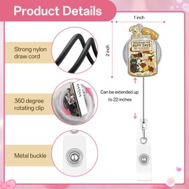 Kimoli Funny Nurse Badge Reel Cute Dog Nursing Badge Reel Retractable Positive and Inspirational Id Card Holder with Clip for Rn Healthcare Doctor Nurse Dog Lovers Gifts