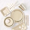 Elegant Gold Foil Round Dinner Plates - 9" (Pack of