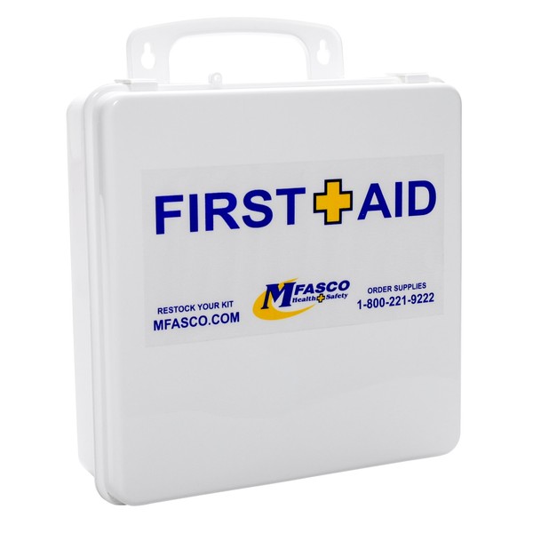 OSHA Class A Restaurant First Aid Kit With Blue Bandages Plastic Box by MFASCO