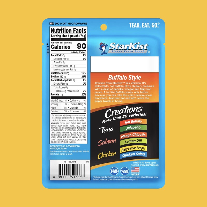 StarKist Chicken Creations BOLD Buffalo Style 12 Pack 2.6oz Pouches