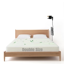 WingFly Grounding Bed Sheet Double Size, Grounding Mat Earthing UK, Grounding Fitted Sheet with 10% Silver Fiber 90% Organic Cotton, Natural Wellness & Healthy Earth Energy Mat (135x190cm)