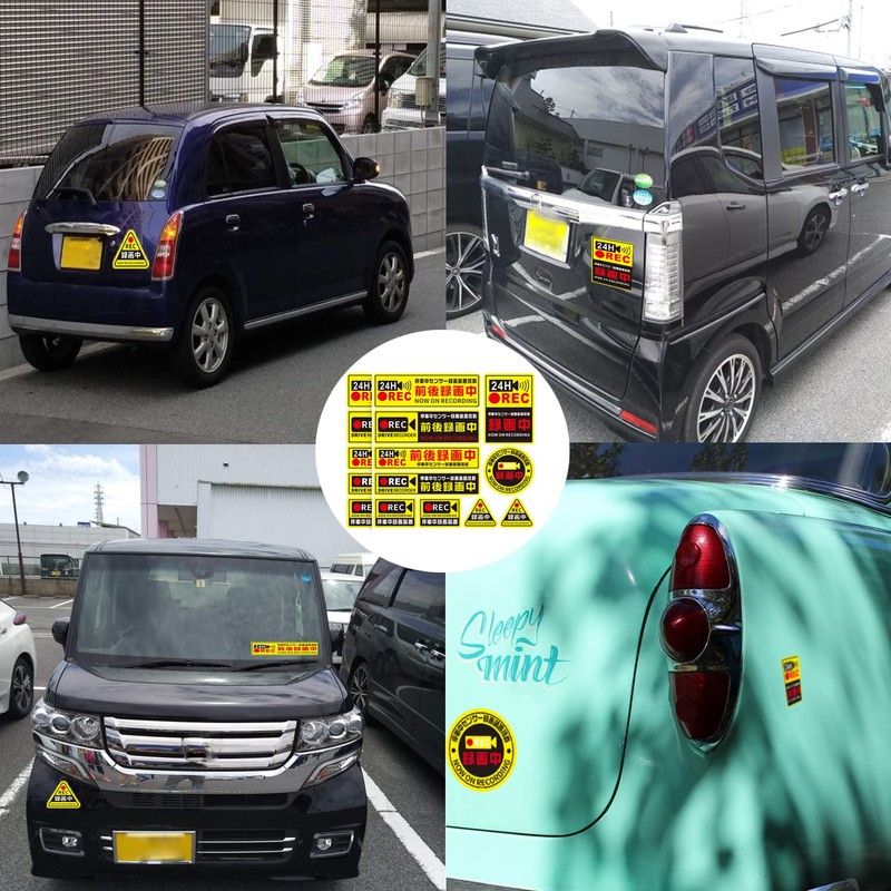 ZHEJIA Dash Cam Stickers, Vehicle with Dash Cam (10 Stickers
