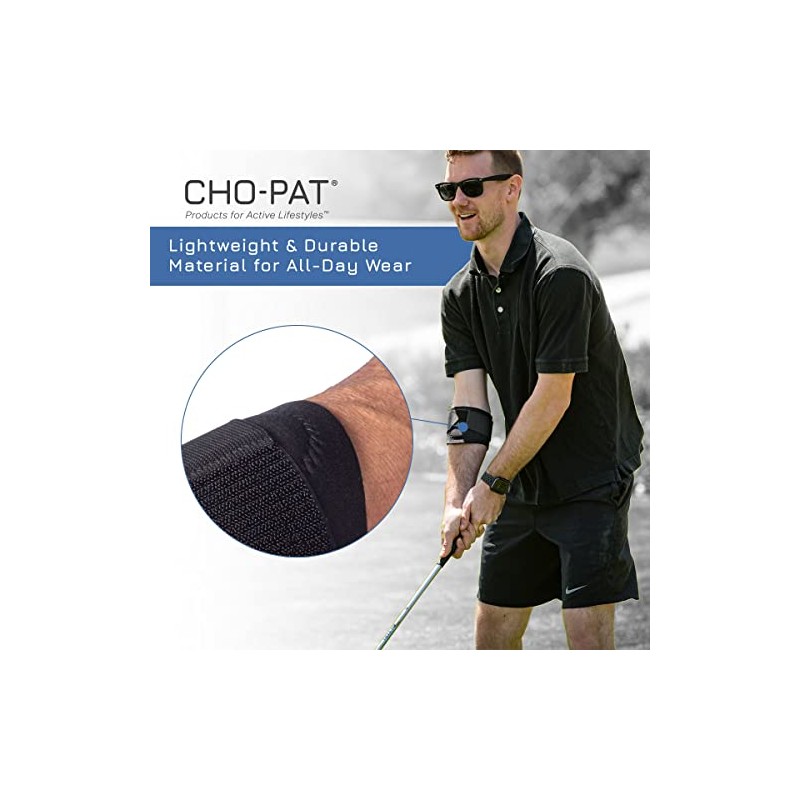 Cho-Pat Black Golfers Elbow Support, X-Large