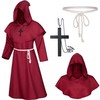 TOKYO REVENGERS Medieval Renaissance Monk Friar Priest Wizard Cloak Hooded