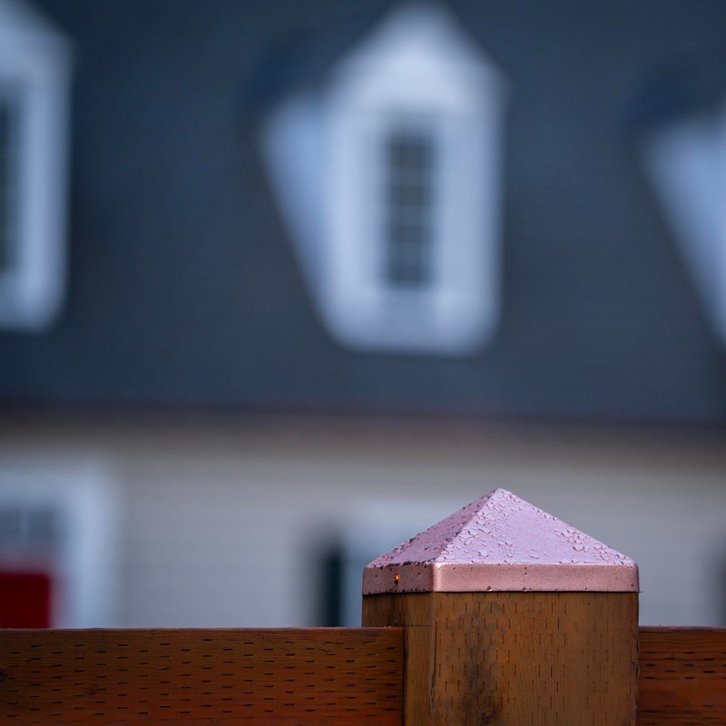 4x6 Copper Pyramid Post Caps (3-Pack) - Extended Lip -