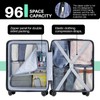 AnyZip Suitcase Hardside PC ABS Lightweight USB Luggage with Wheels
