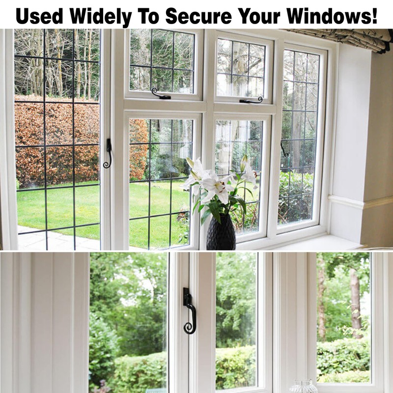 NU-SET 2215-2 Vertical Sliding Window Lock, 2 Pack, White