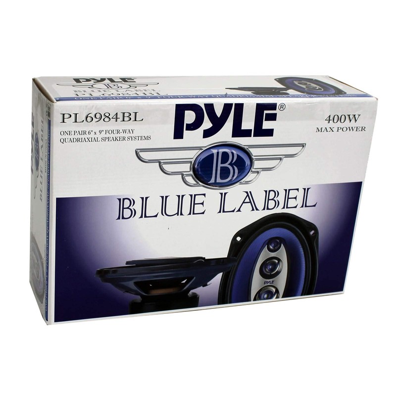 Pyle PL6984BL 6x9" 800 Watts 4-Way Car Coaxial Speakers Audio