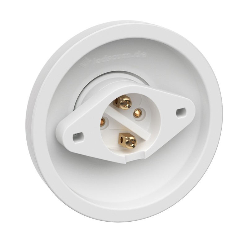 ledscom.de ledscom.de 3 Stck Deckenleuchte/Lampenfassung ELEKTRA, Porzellan, wei? gl?nzend, 1x