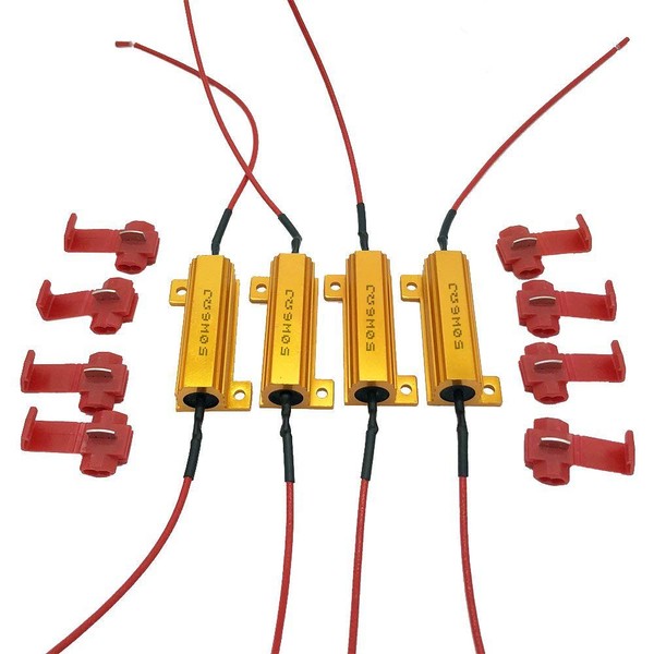 Malayas 4Pcs/Pack Car 50W 6OHM Load Resistors - Fix LED