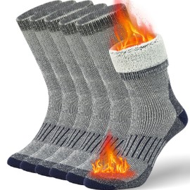 Buttons & Pleats - Calcetines de lana merino de alta calidad para senderismo al aire última intervensión, A1-gris oscuro (3 pares), X-Small-Small