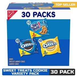Oreo Nabisco Sweet Treats Cookie Variety Pack OREO, OREO Golden & CHIPS AHOY, 30 Pack