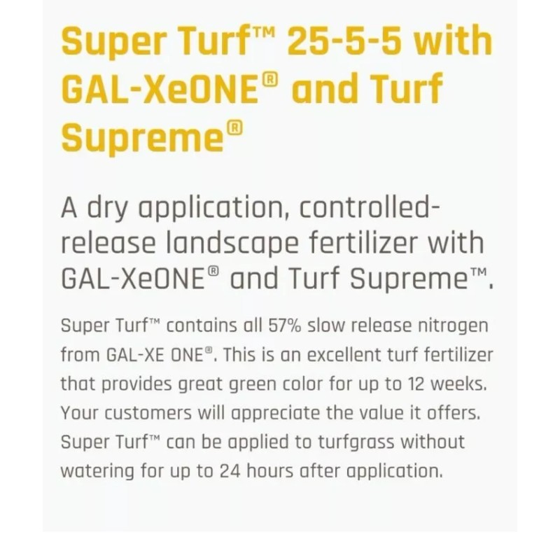 Best 🔥5 lbs Zip Bag Best Super Turf w/Gal-xe 25-5-5