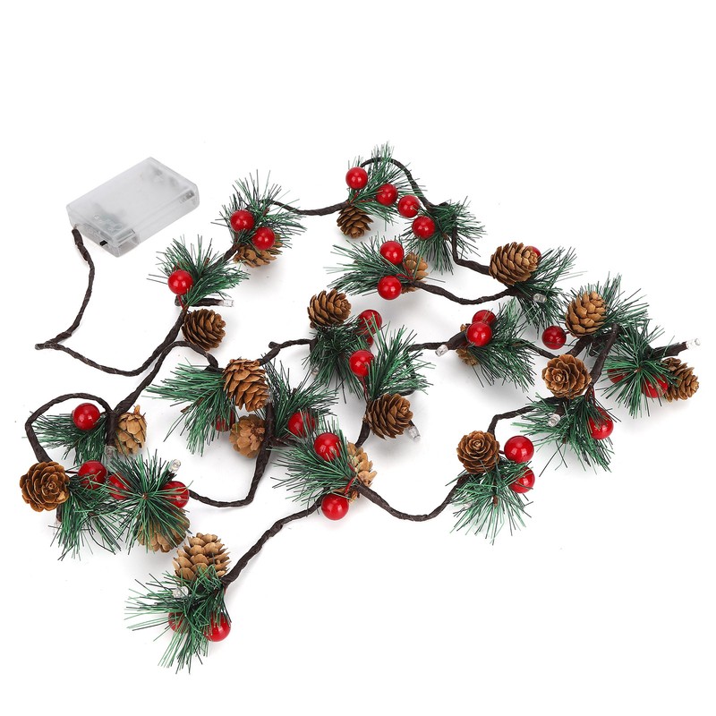 2m 20LED Christmas Pine Cones String Lights for Xmas Wreath