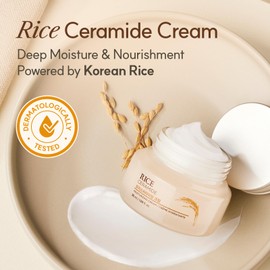 The Face Shop Rice Ceramide Cream, Hydrating Face Moisturizer, for Dry & Combination Skin, Lightweight, Fast-absorbing, 1.69 fl. oz.
