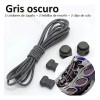 Ajustable Elasticas Deporte Cordones Niños Y Adultos 4 Pzas Negro/gris/blanco/verde