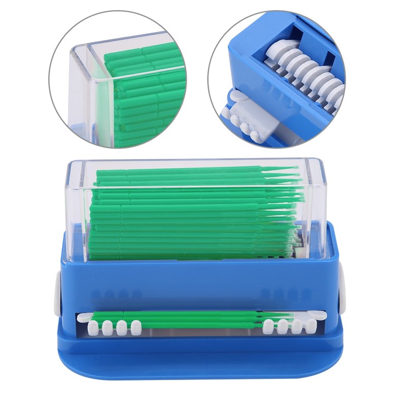 Dental Disposable Micro Applicator Tip Bendable Sticks Brush Dispenser with