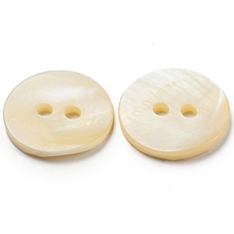 10 Elegant Shell Buttons 18 mm (1.8 cm) Shell Colour