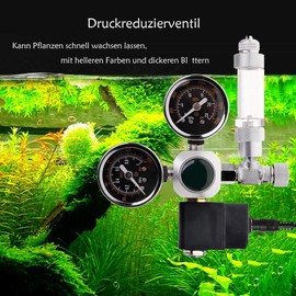 OrangeClub Pressure Regulator CO2 Variant Reusable with Fixed Solenoid Valve and Check Valve Needle Valve Aquarium Night Shut-Off W21.8 Interface