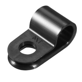 sourcing map CC-1 DE de Nylon Cable Clip Organiser Cord Clip Fits Wire 6.4 mm Black Pack of 20