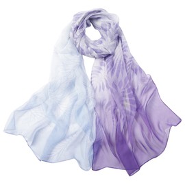 Floral Print Chiffon Scarf - Womens Fashion Scarfs Lightweight Head Scarf Sunscreen Scarves Shawls Wrap For Women