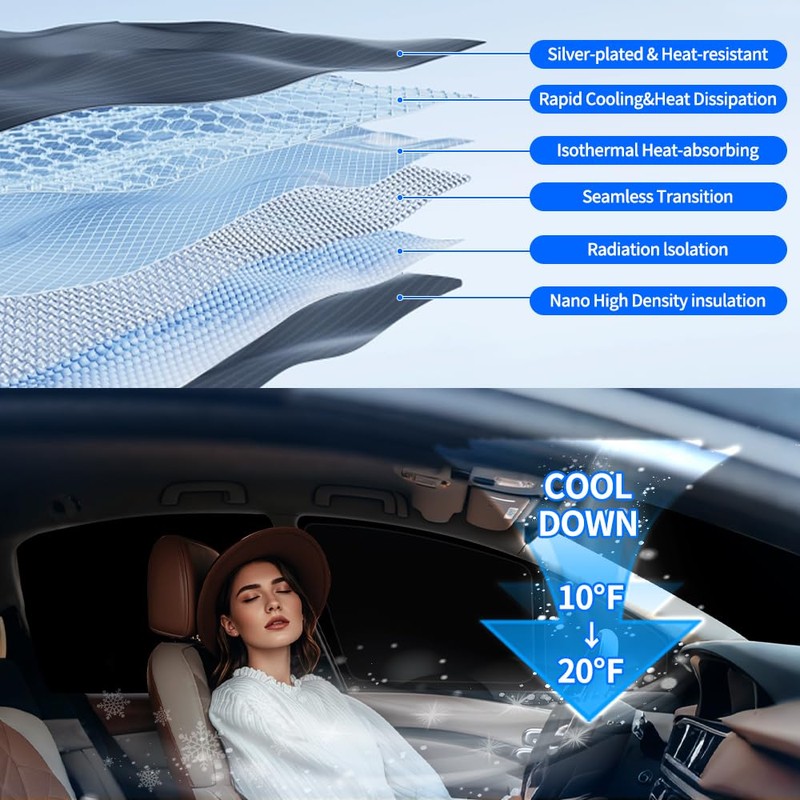 Window Sunshade for 2021 2022 2023 2024 2025 Ford Bronco
