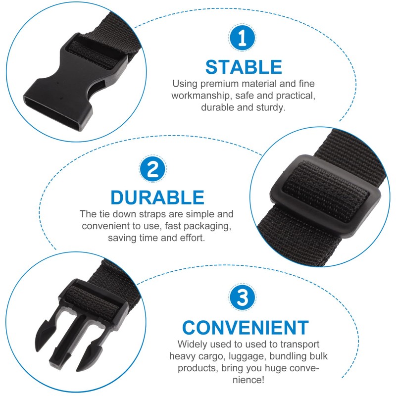 CLISPEED 2pcs Golfs Trolley Cart Bag Strap Buckle Packing Straps
