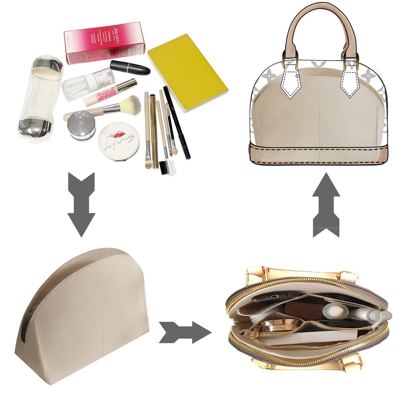 Soyizom Handbag organiser bag in bag for Alma BB PM.,