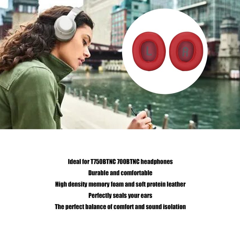 Replacement Ear Pads Soft Protein Leather Memory Foam Noise Isolation
