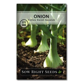Sow Right Seeds - Yellow Spanish Sweet Onion Seeds for Planting - Non-GMO Heirloom Packet with Instructions to Plant a Home Vegetable Garden - Grow Classic Yellow Onions - Kitchen Staple (1)