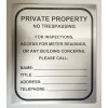 BuildingSigns.com ONE (1) Sign -Private Property - NO TRESPASSING for
