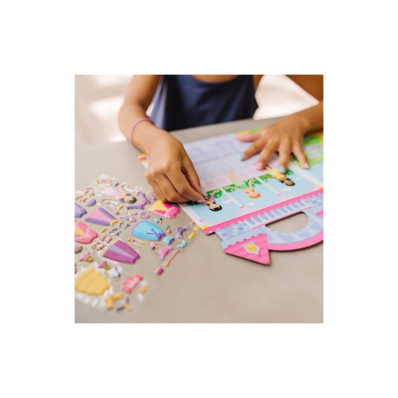 Melissa & Doug Set de Juego de Autoadhesivos Esponjosos Princesas,