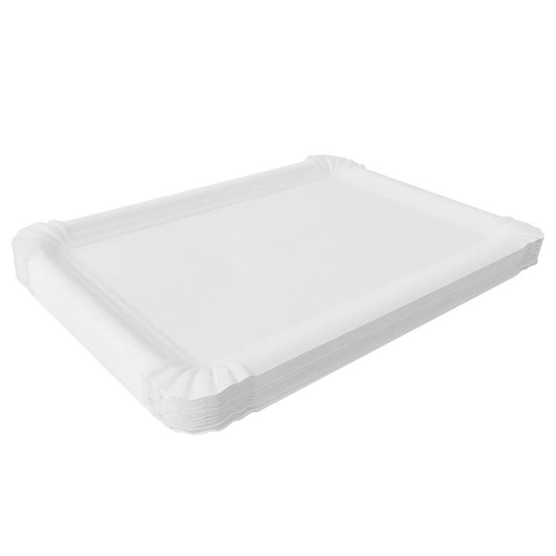 Miamex 20 White Paper Plates - Pastry / Appetizer /