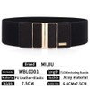 MIJIU Womens Vintage Wide Elastic Stretch Tunic Belts Black Belts