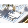 Baby Blue Gingham Paper Placemats - Set of 24 Disposable
