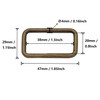 Wuuycoky 1.5" Inner Length Bronze Rectangle Rings Loop Ring No