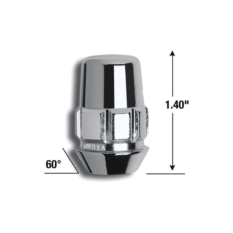 Gorilla Wheel Locks - Chrome for 1997-2019 C5, C6, C7,