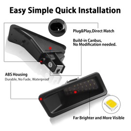 License Plate Light Tag Lamp 6000K White Car Parking Tail Lamp Compatible with Dodge Ram 1500 Pickup Truck 2019-2023, 2Pcs