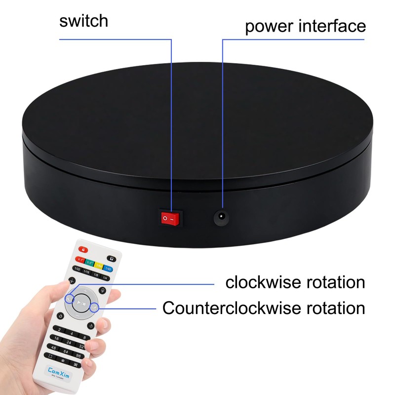 32cm Rotating Platform, 88-300lbs Capacity Motorized Electric Turntable, Heavy Duty