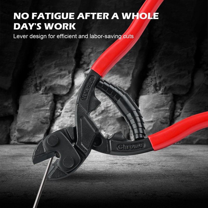 TOOLEAGUE 8-inch Mini Cutter with Recess and Spring,CR-V Blade, Security