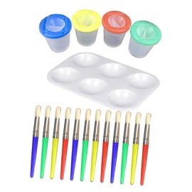 Operitacx Paintbrushes Tool Set 23pcs Portable Painting Kit for Kids Suitable for Acrylic Oil Watercolor Gouache