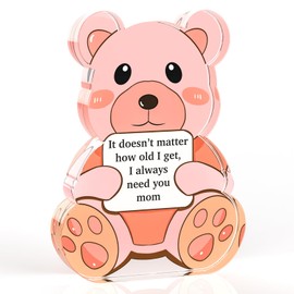 Insaizom Unique Gift for Mother’s Day, Birthday, Christmas & Valentine’s Day: Cute Bear Figurine from Daughters & Sons, Mom’s Eternal Love Keepsake - Always Need You Mom