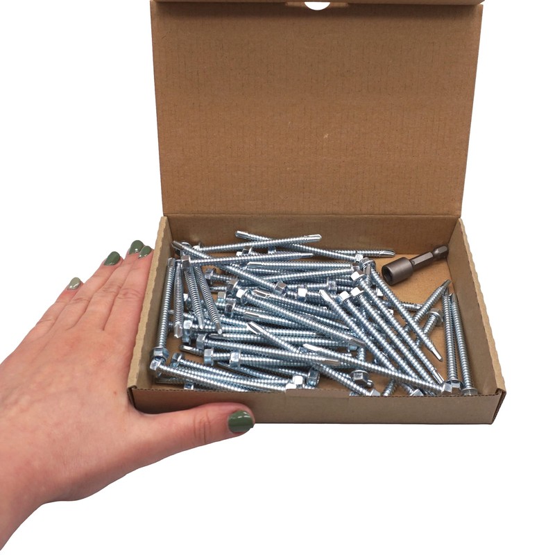 (Pack of 60) DIN 7504K Galvanised Steel 5.5 x 75mm