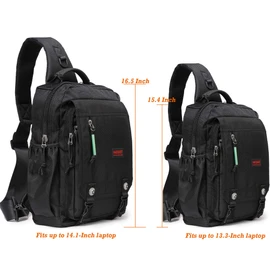 NICGID Sling Bags Chest Shoulder Backpacks, 14.1'' Laptop Backpack Crossbody Messenger Bag Travel Outdoor Men Women