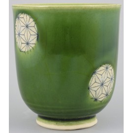 Seto Ware 027-0009 Efu Kiln Teacup, Large, Oribe Asanoba