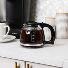 Maison Sucasa Glass Teapot with Infuser, Heat-Resistant Handle, 1.1 Liter, Glass, Clear