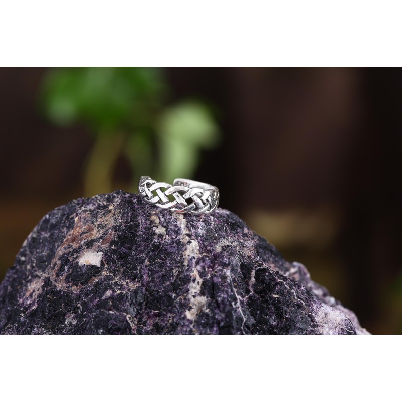 Windalf RHIANA 5mm Celtic Knot Toe Ring 925 Sterling Silver,